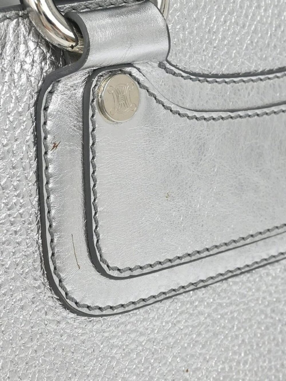 Celine Metallic Silver Leather Boogie Bag Handbag WC-BB-0038 146231 - Picture 5 of 10